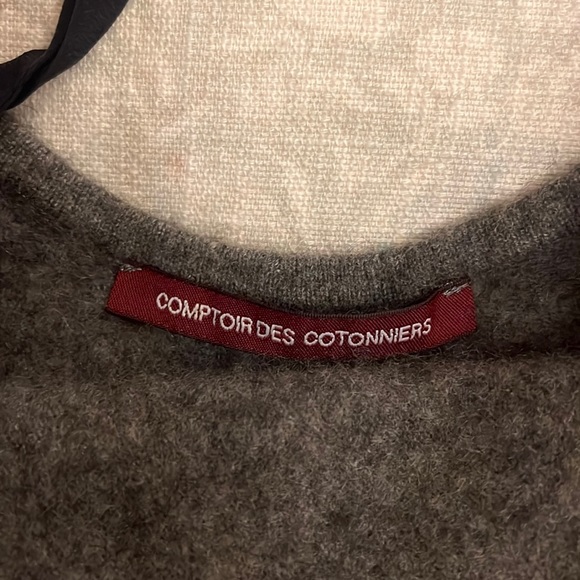 100% Cashmere Sweater with silk backtie , comptoir des cotonniers, size S - Picture 2 of 5